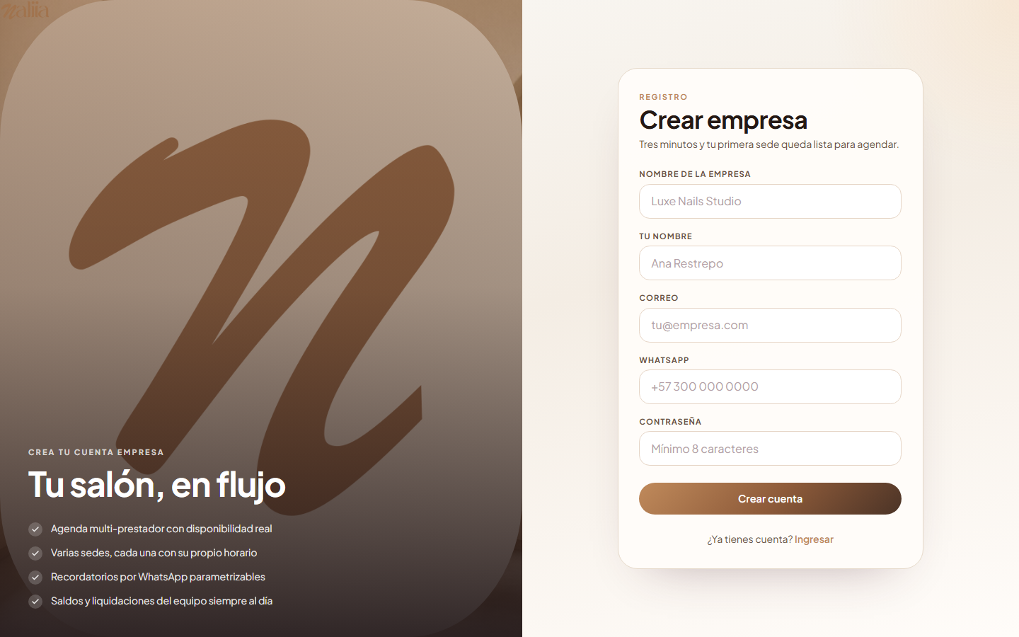 Registro de nueva empresa